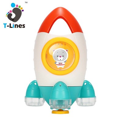 Spray Rotating Rocket Baby Plastic Water Shower Toy For Bath