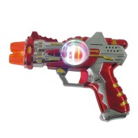 Blinkee Light Up Spinning Barrel Space Gun- Laser Space Blaster Toy Flashing Toy Gun-Glowing Space Gun hot toys For play time