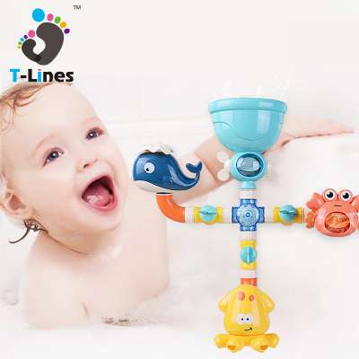 Cartoon shower crab toys baby water pipes bath toy spray water for kids